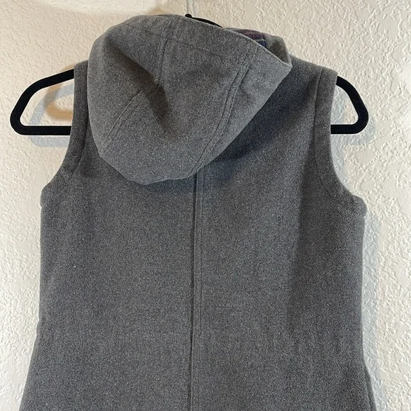 BURTON Women's Gray Dryride Thermex Dunmore Hooded Zip-Up Vest Front Pockets XS - Picture 6 of 10